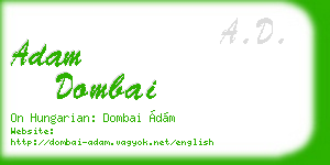 adam dombai business card